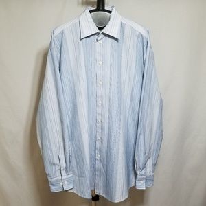 Kenneth Cole Reaction Pinstripe Casual Shirt EUC
